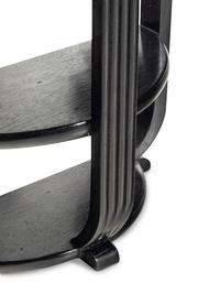 Pair of Ebonized Demilune Side Tables, c. 1930