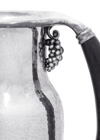 A Georg Jensen Silver Grape Pattern Pitcher