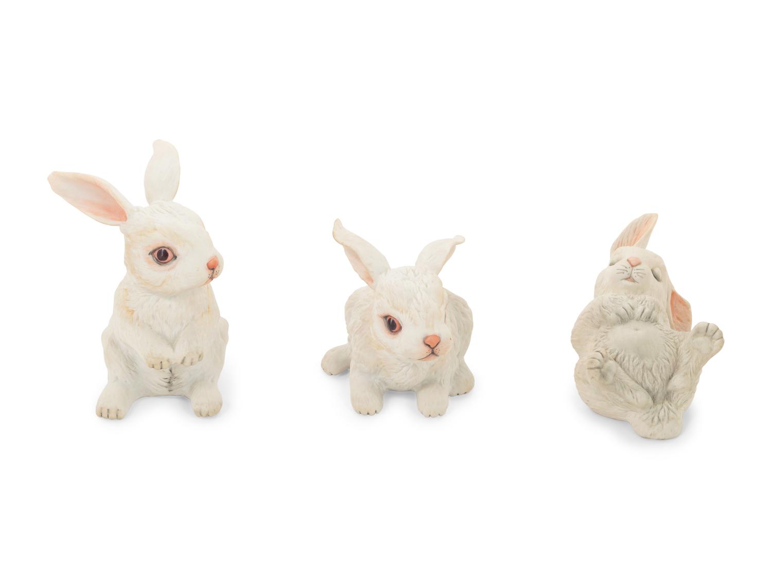 Three Boehm Rabbits