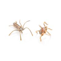 COLLECTION OF GEMSTONE INSECT JEWELRY