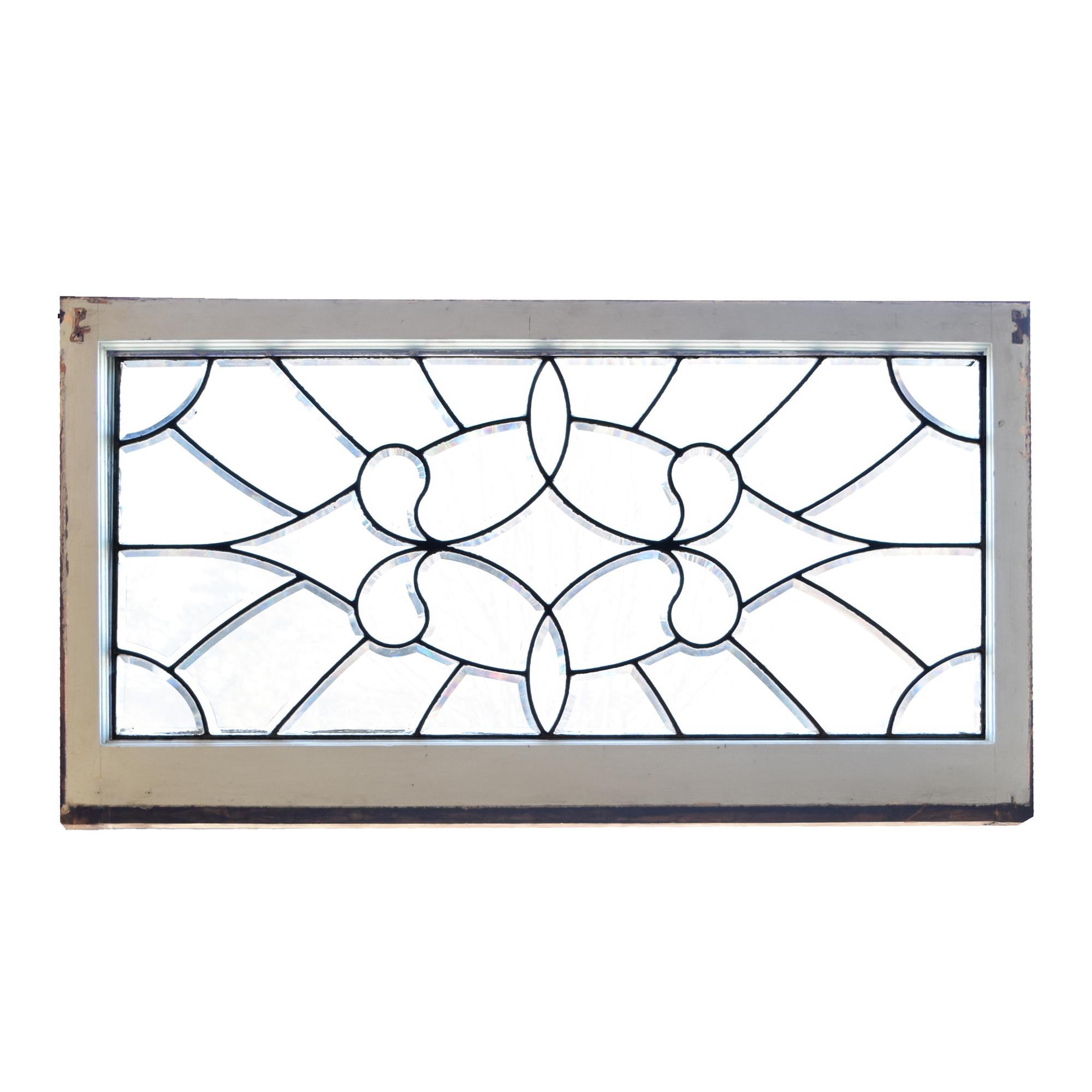 A Victorian Beveled Glass Window 44" W x 2" D x 24" H — United States, 19th/20th Century
