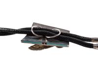 Sterling Silver Eagle Bolo Tie, with Mosaic Inlay and 14K Gold Accents