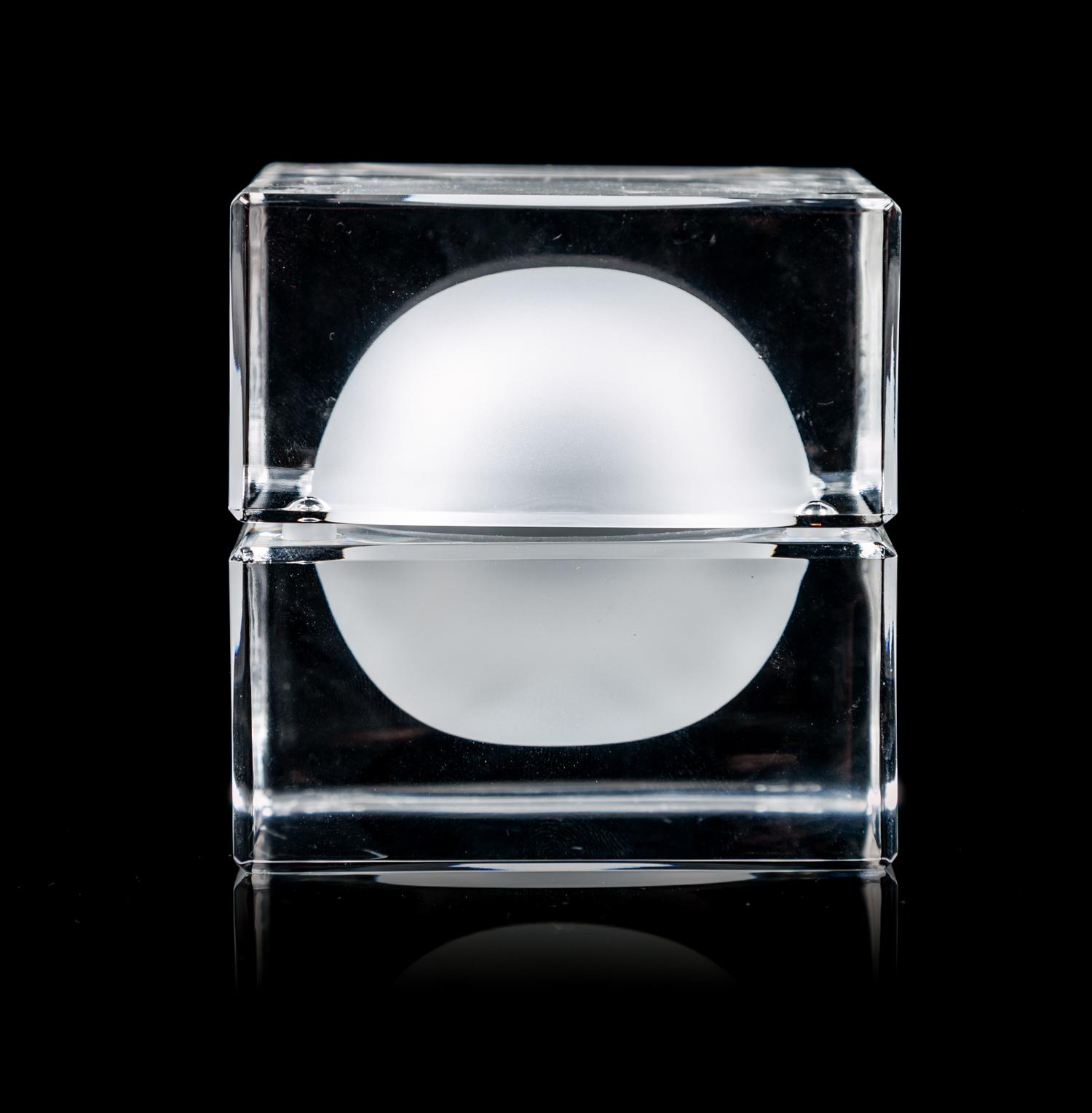 A Steuben Encased Dome Height 3 inches.