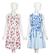 Oscar de la Renta & Carolina Herrera, Two Cardigan & Dress Ensembles