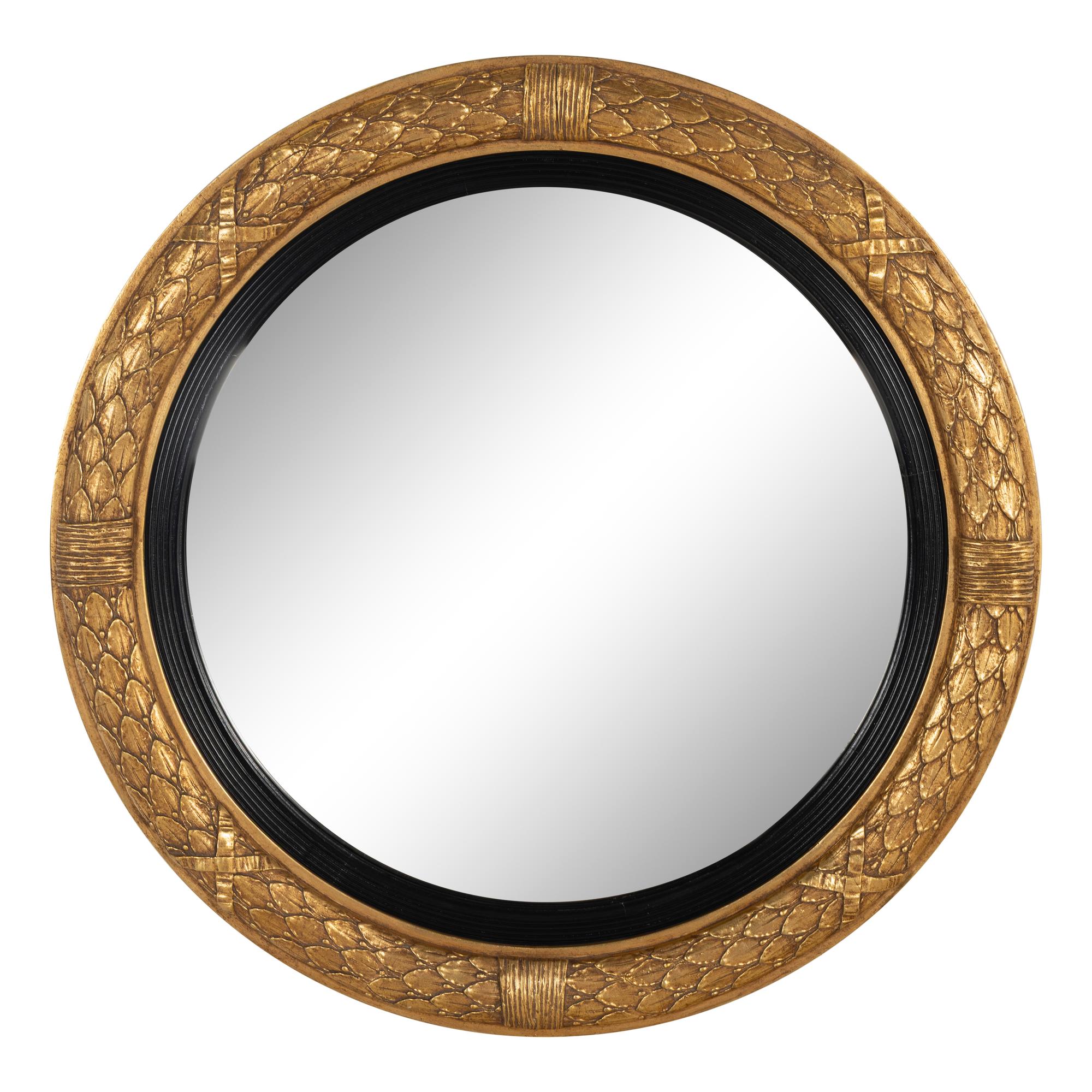 A Regency Style Giltwood Convex Mirror