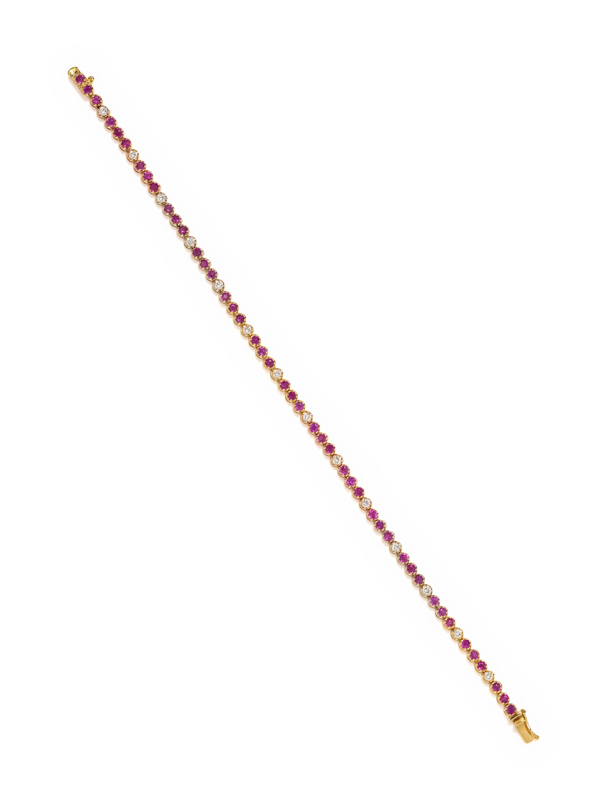 RUBY AND DIAMOND BRACELET