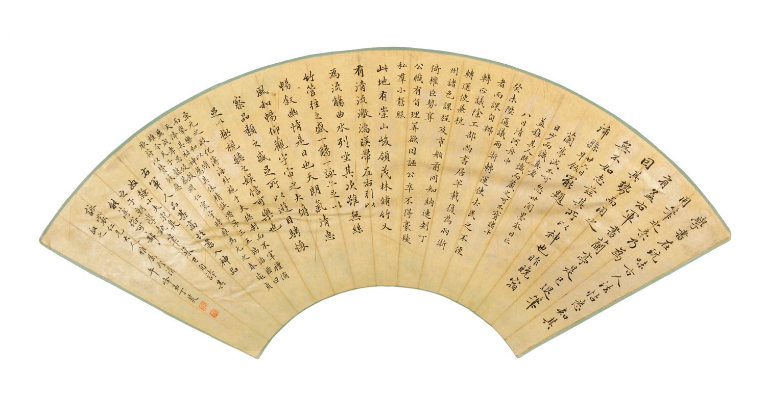 Ding Tan, (QING DYNASTY), Zhao Mengfu and Wang Xizhi's Articles in Regular Script
