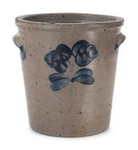Two Cobalt-Decorated Stoneware Jars