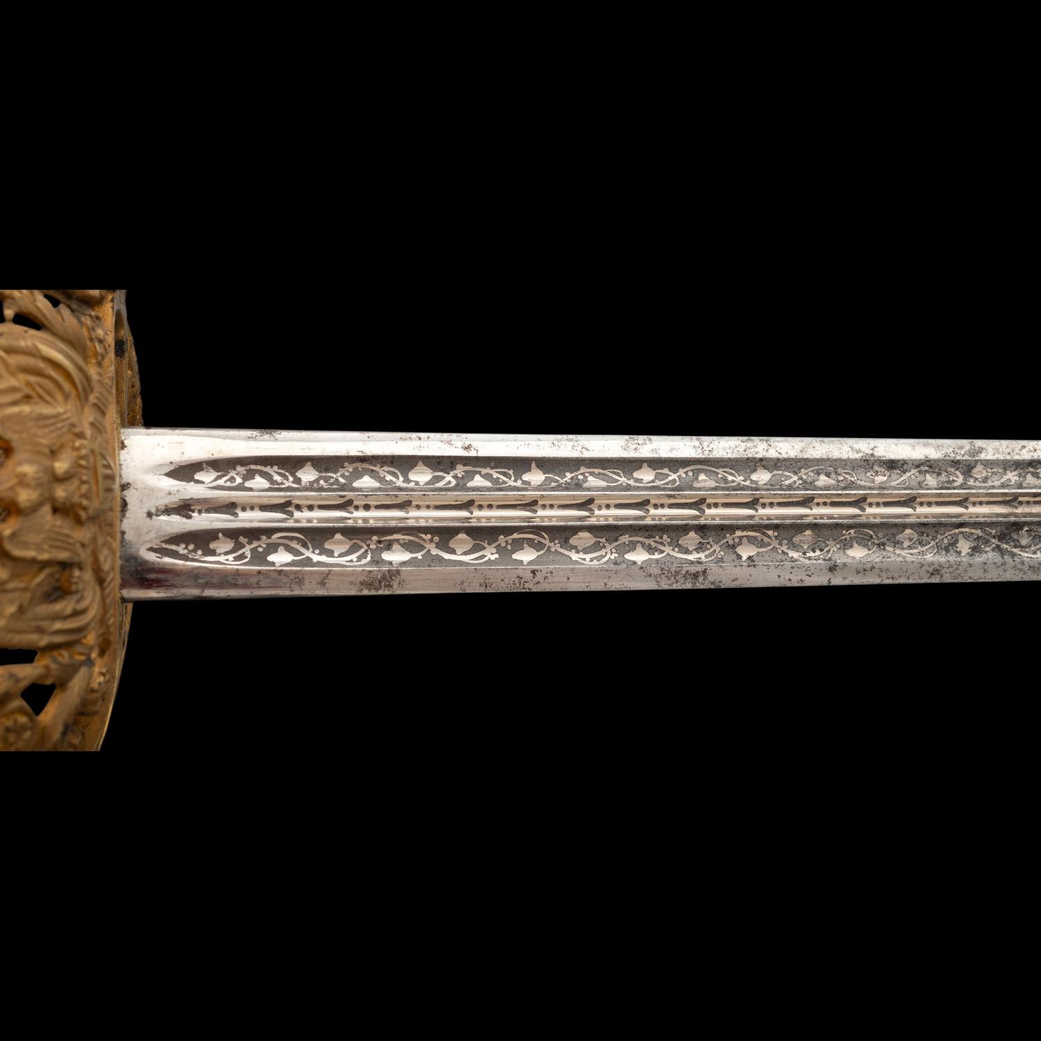 Combination French Hilt Non-Regulation Officer's Sword Presented to Capt. John Kilburn - 7th VT Infantry