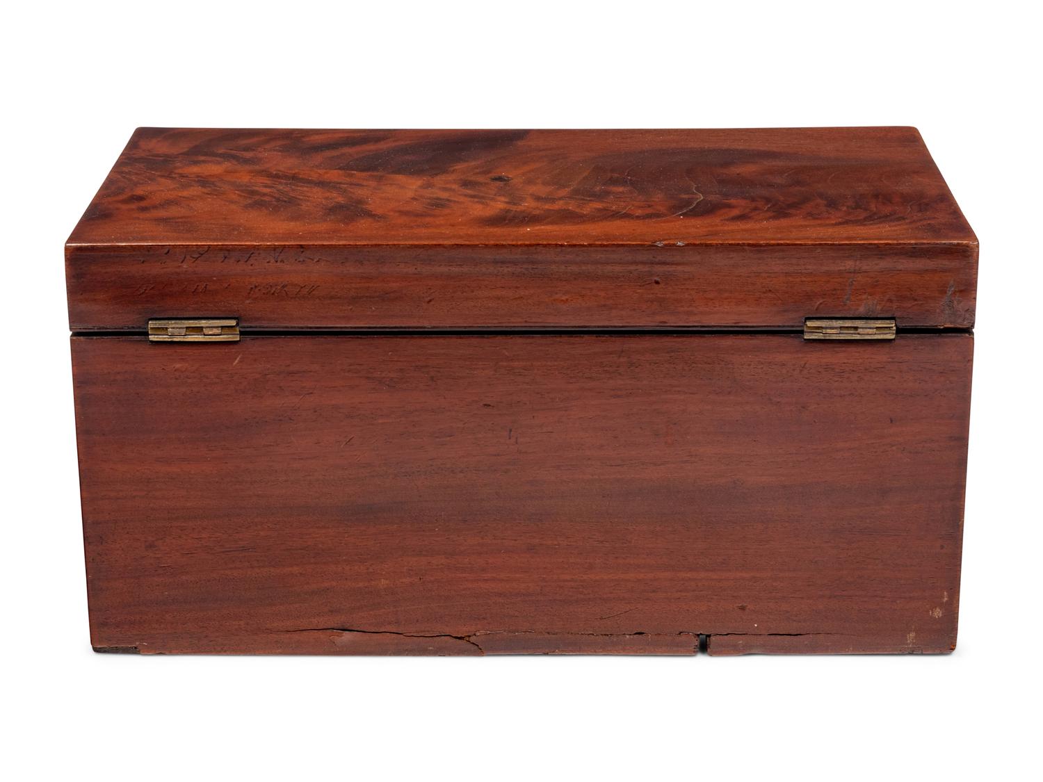 A George III Mahogany Tea Caddy