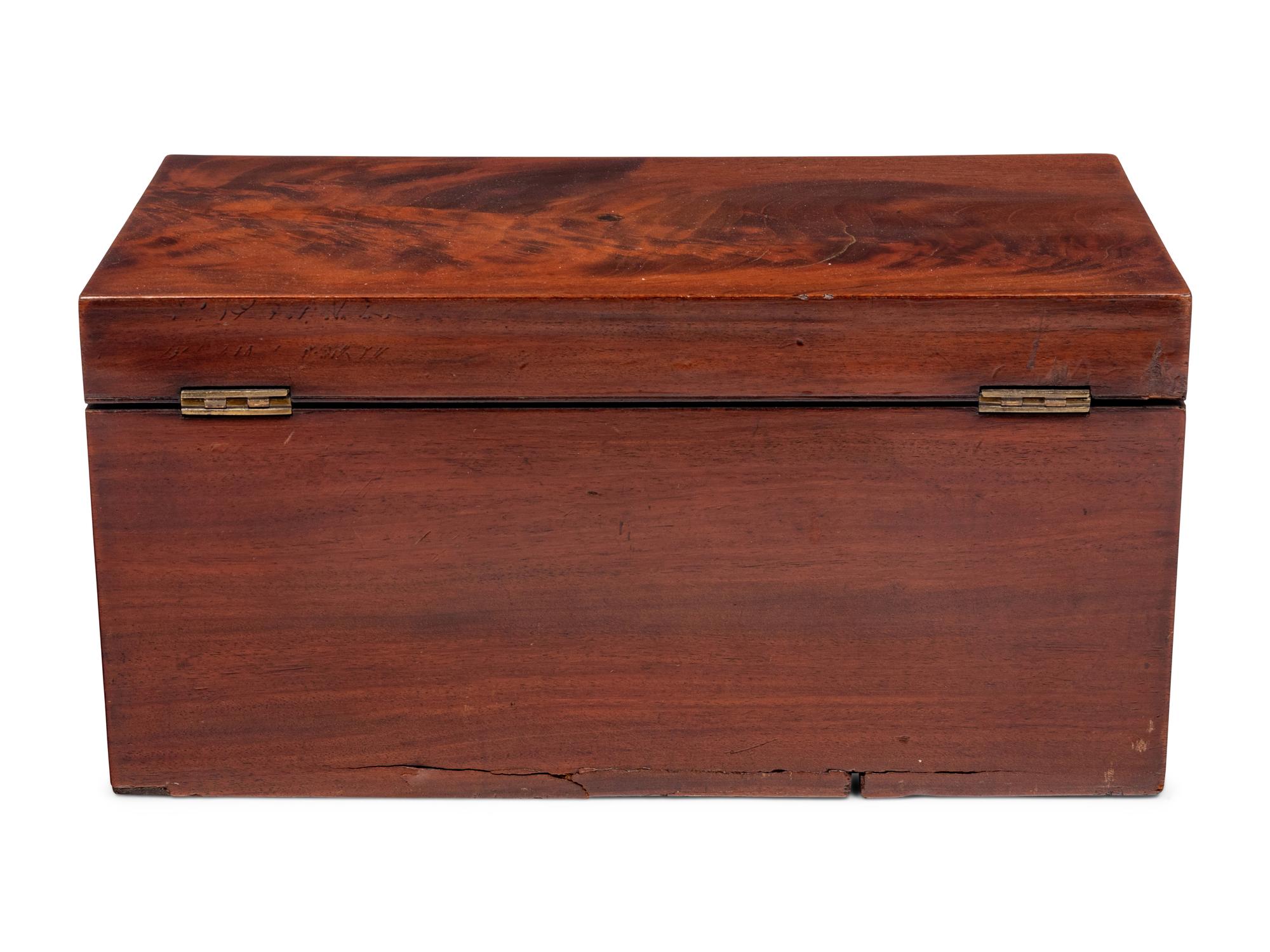 A George III Mahogany Tea Caddy