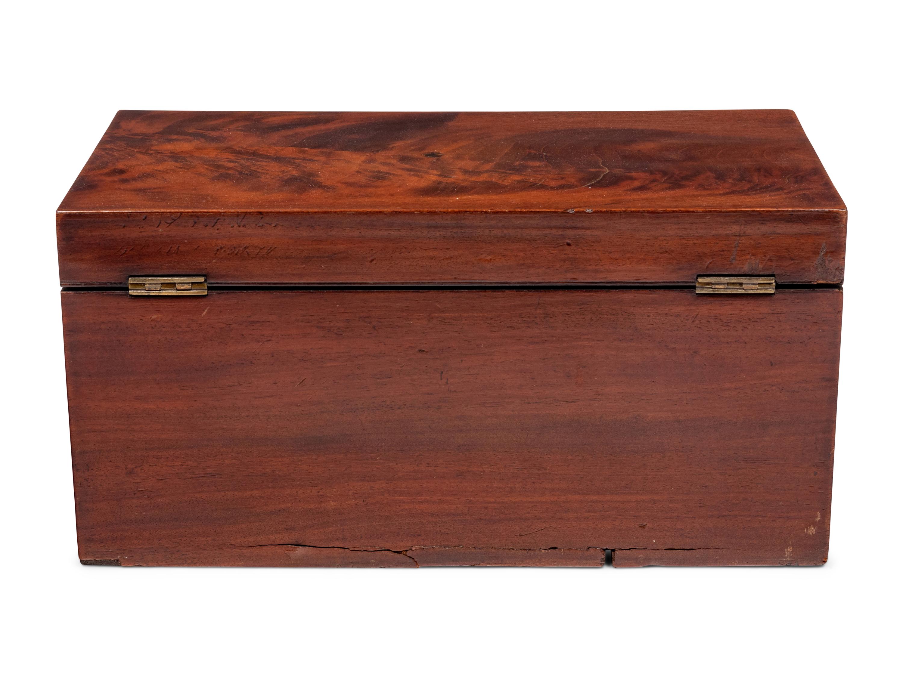 A George III Mahogany Tea Caddy