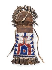 Kiowa Beaded Hide Strike-a-Light Case, with Church