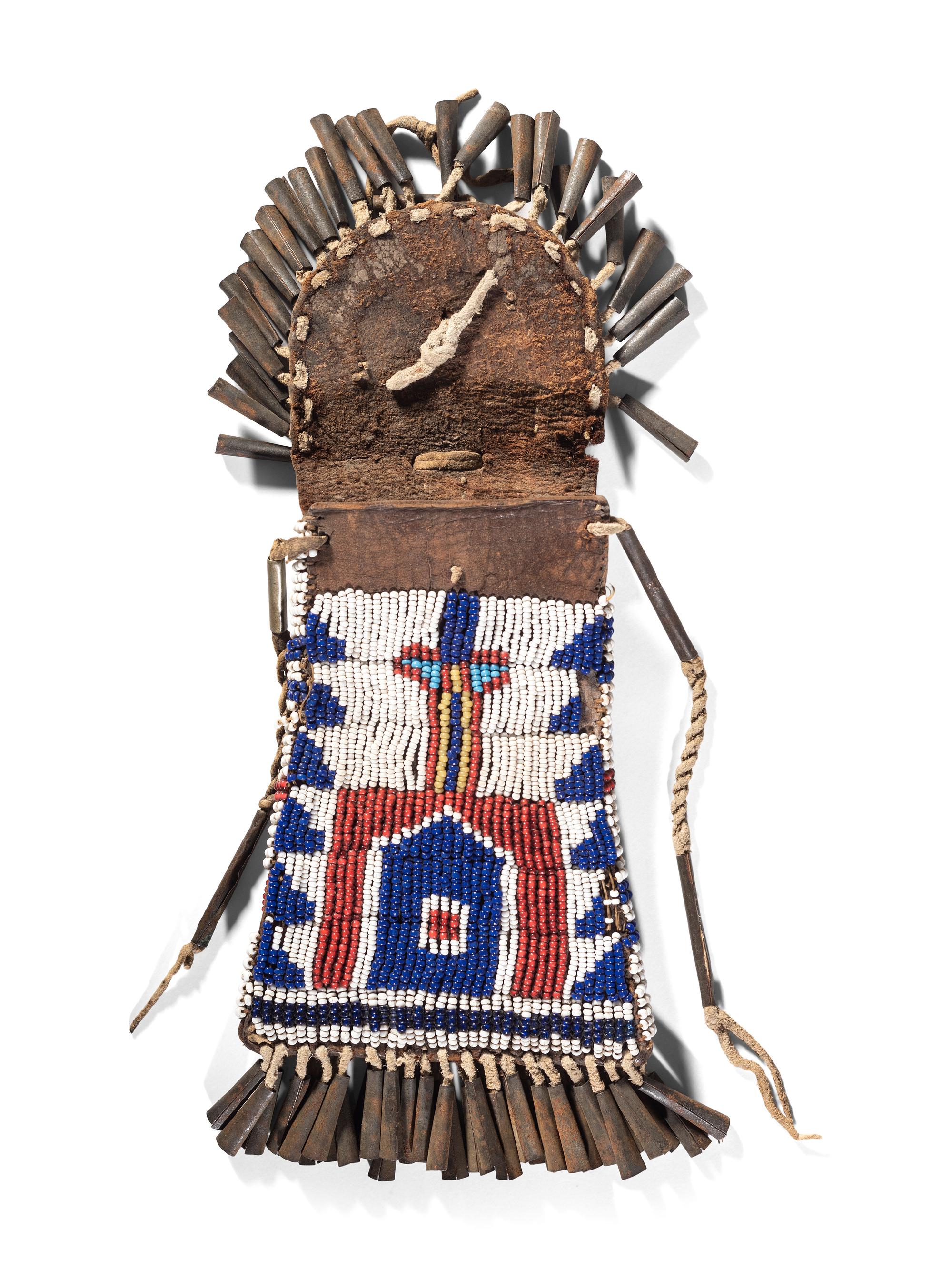 Kiowa Beaded Hide Strike-a-Light Case, with Church