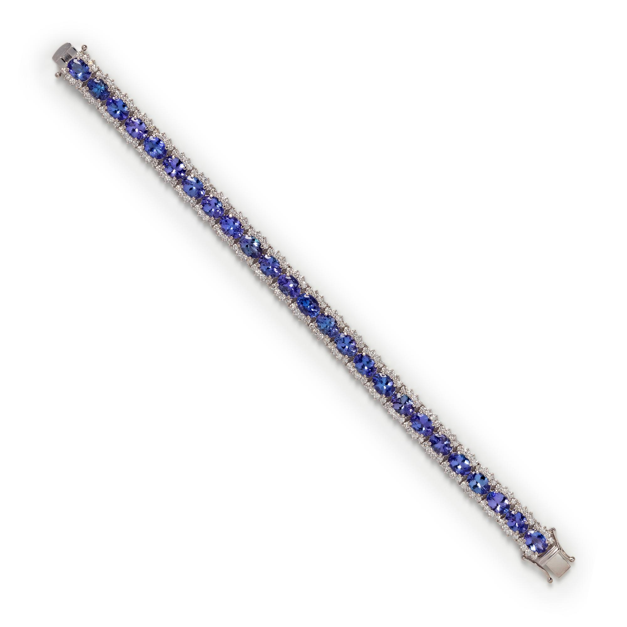 TANZANITE AND DIAMOND BRACELET