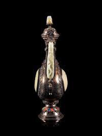 A Jade Inset Ewer