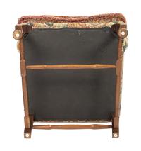 A Queen Anne-Style Mahogany and Upholstered Wingback Chair