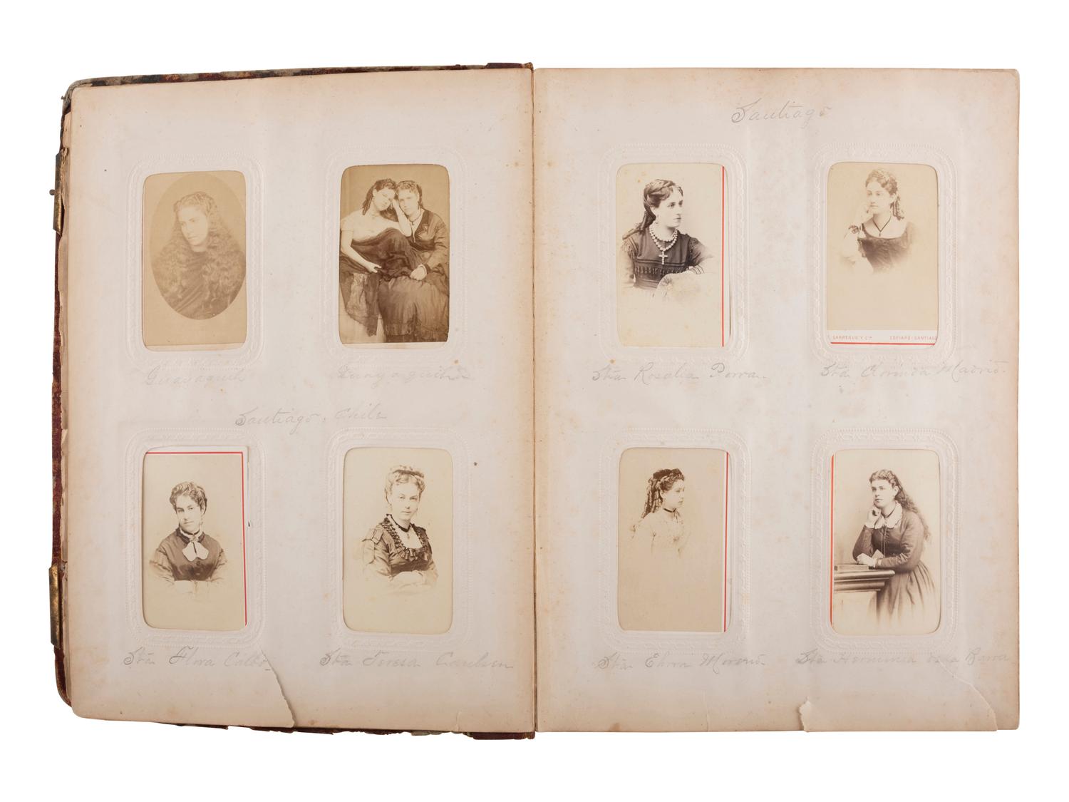 [CIVIL WAR] 2 CDV albums cont. portraits of soldiers, naval subjects, and North and South Americans.