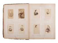 [CIVIL WAR] 2 CDV albums cont. portraits of soldiers, naval subjects, and North and South Americans.