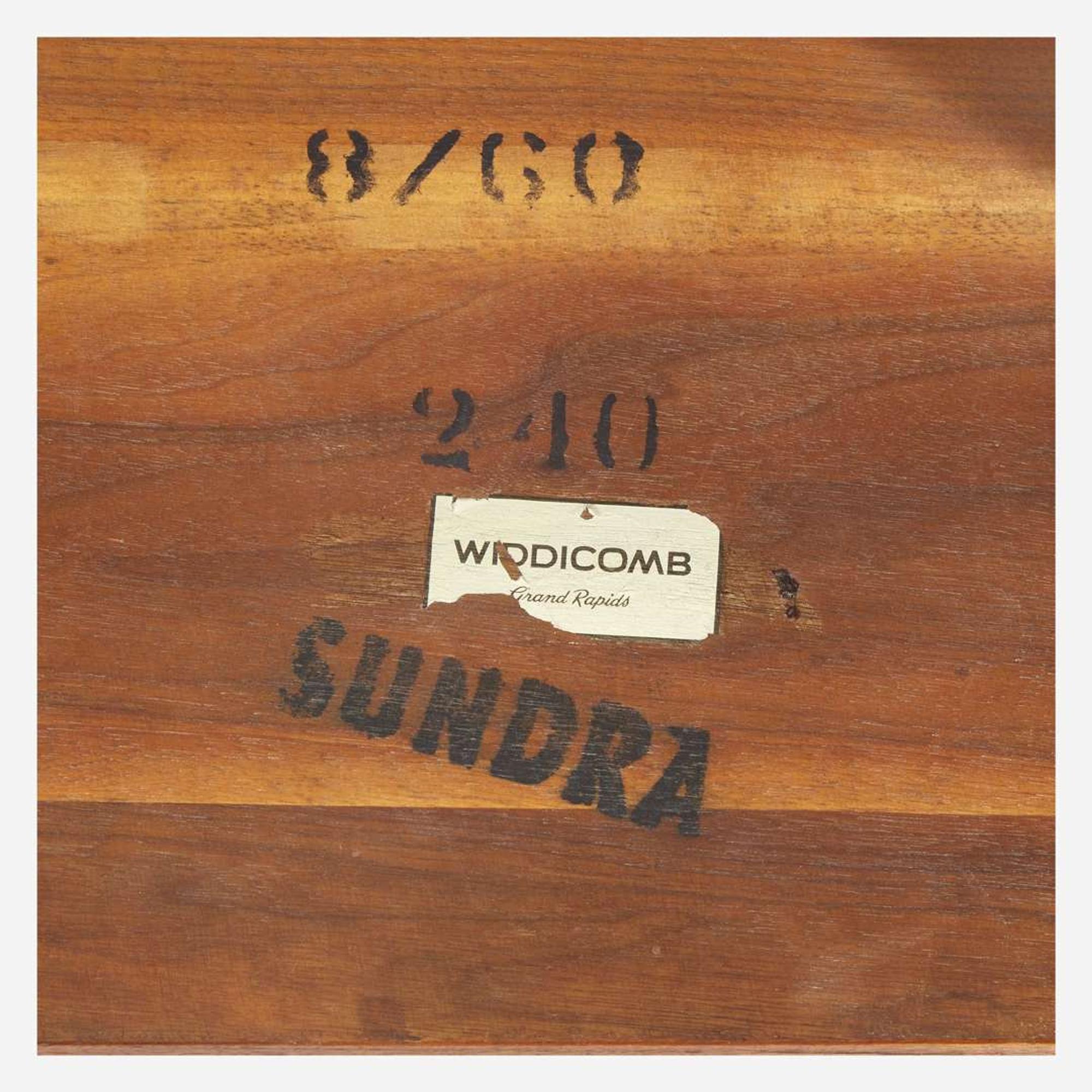 George Nakashima (American, 1905-1990) "Origins" Side Table, Model No. 240, Widdicomb, Grand Rapids, Michigan, circa 1960