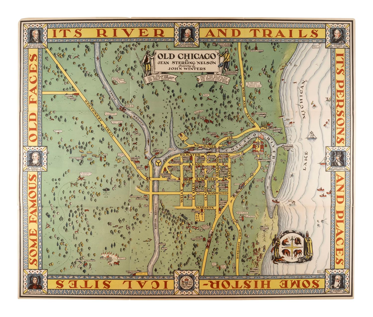 [MAPS & ATLASES - CHICAGO]. A group of Chicago maps, comprising: