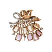 BIRKS, MULTICOLOR SAPPHIRE, SPINEL AND DIAMOND BROOCH