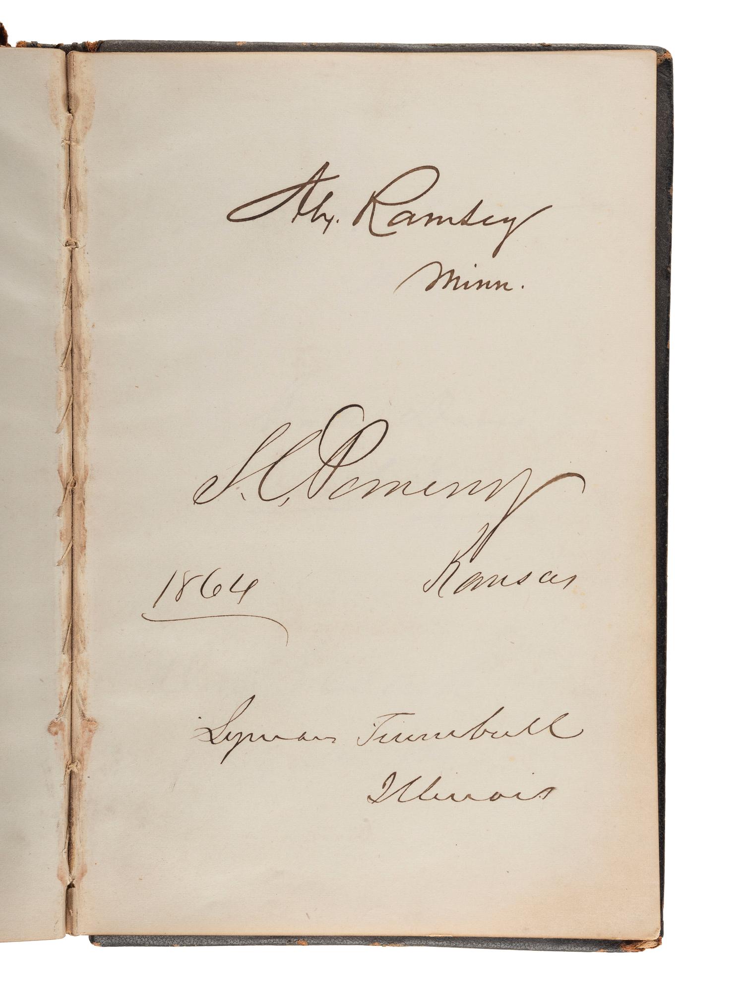 [LINCOLN, Abraham (1809-1865), DOUGLASS, Frederick (ca 1818-1895), and others - AUTOGRAPH ALBUM].