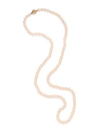 CULTURED PEARL AND DIAMOND NECKLACE