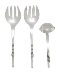 Three Mexican Silver Serving Articles