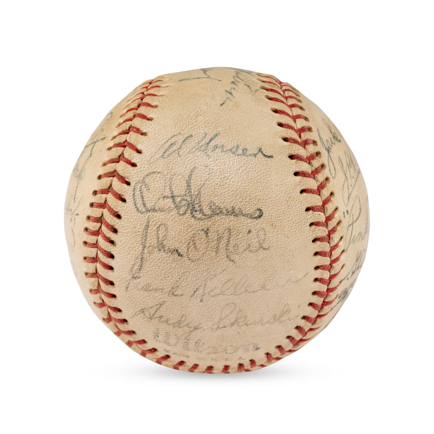 A 1949 Hollywood Stars Team Signed Autograph Baseball