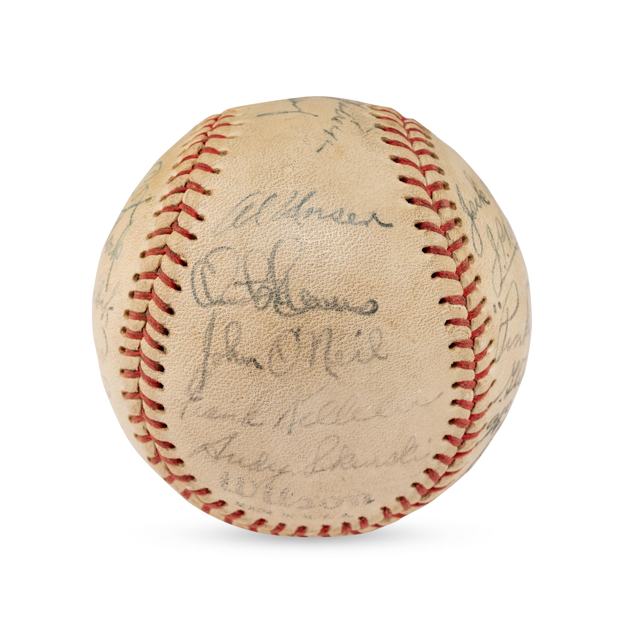 A 1949 Hollywood Stars Team Signed Autograph Baseball
