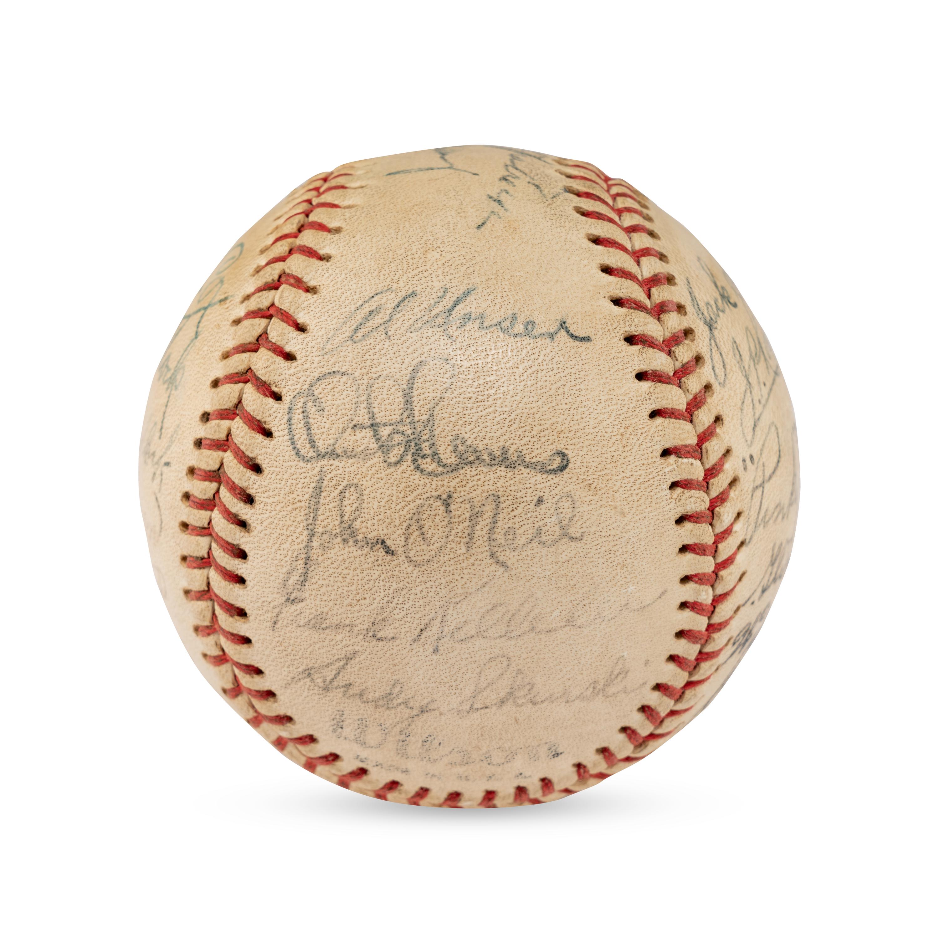 A 1949 Hollywood Stars Team Signed Autograph Baseball