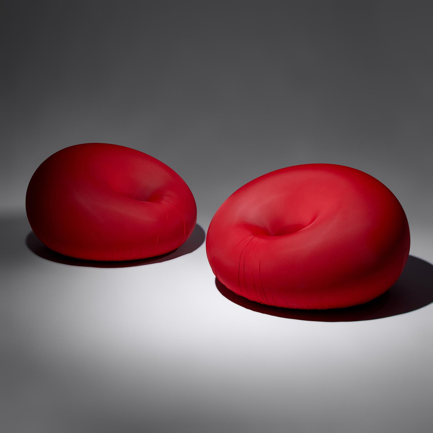 Pair of Detecma chairs, designed 1967 for Gufram, Italy