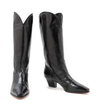 Atelier Versace Black Cowboy Boots, 1990s