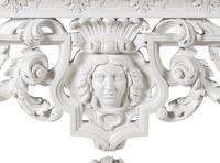 A Louis XIV Style White-Painted Marble-Top Console Table