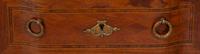 A Pair of Louis XV/XVI Transitional Style Gilt Metal Mounted Marquetry Marble-Top Side Tables