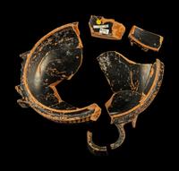 Five Attic Black-Glazed Lekanis Fragments