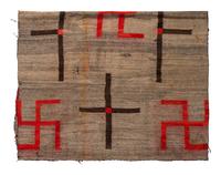 Navajo Transitional Weaving / Rug, with Whirling Logs