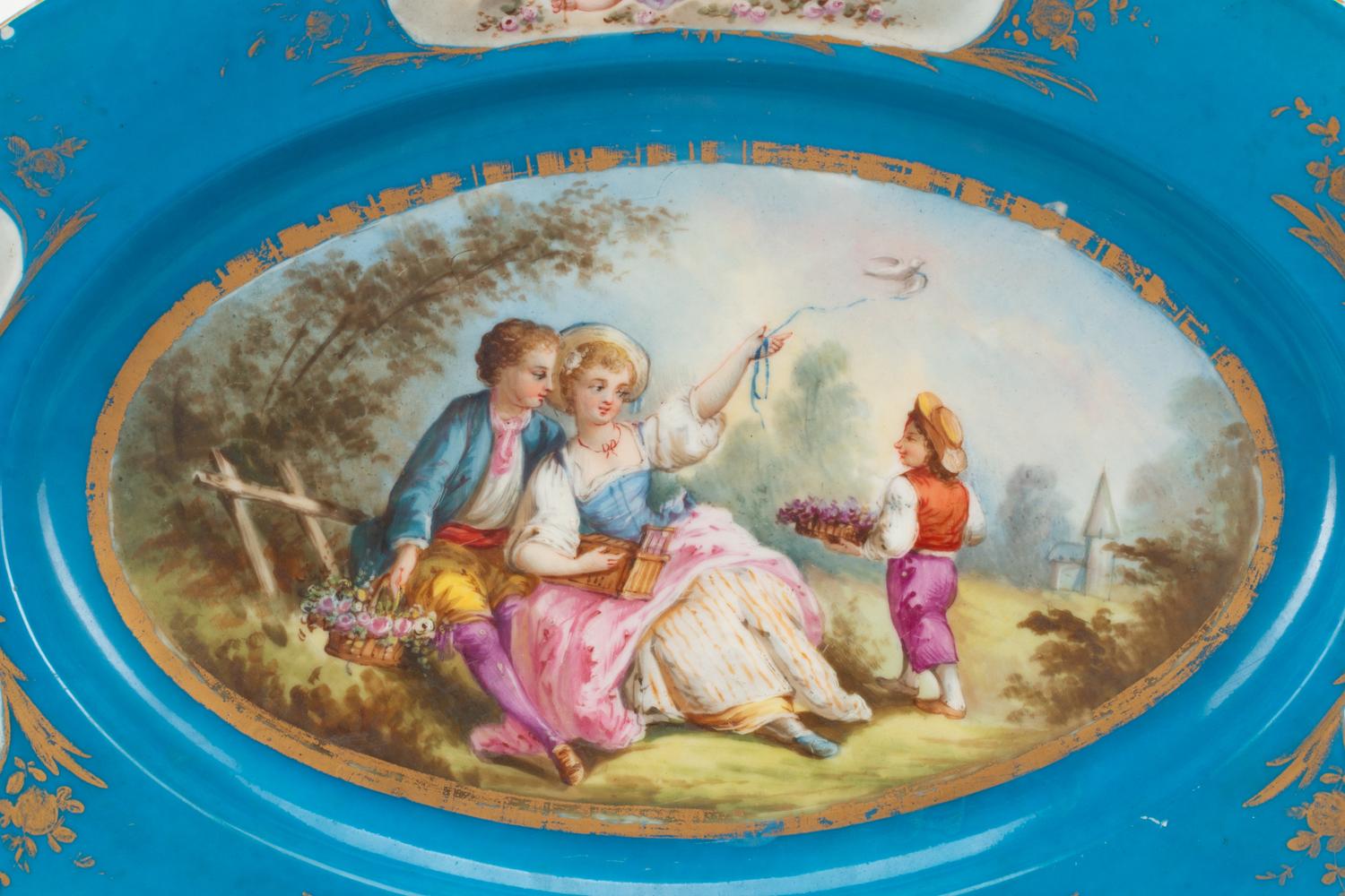 A Group of Sèvres Style Porcelain Articles
