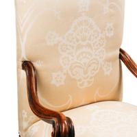 A Pair of Italian Walnut Armchairs
