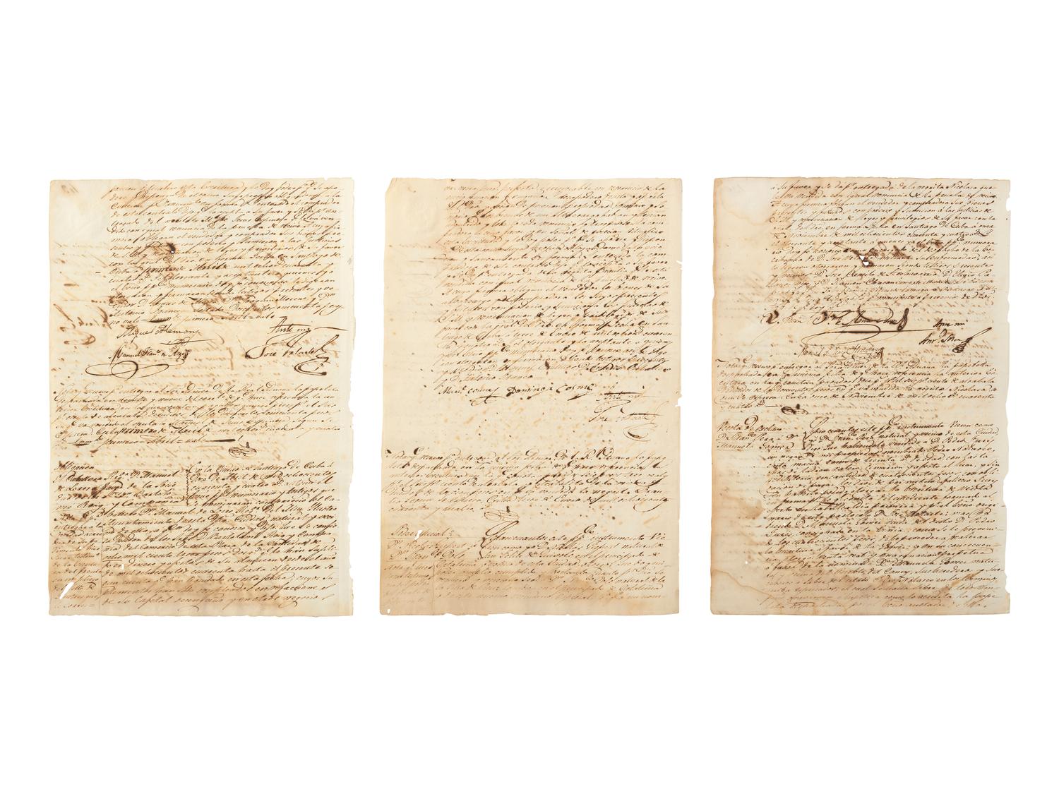 [ENSLAVEMENT & ABOLITION]. A group of 12 documents regarding the sale of enslaved persons in Cuba. 1844-1873.