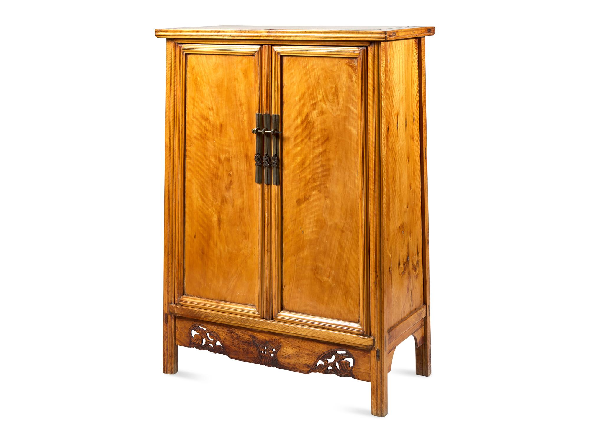 A Chinese Hardwood Cabinet, possibly Long Yan Mu
