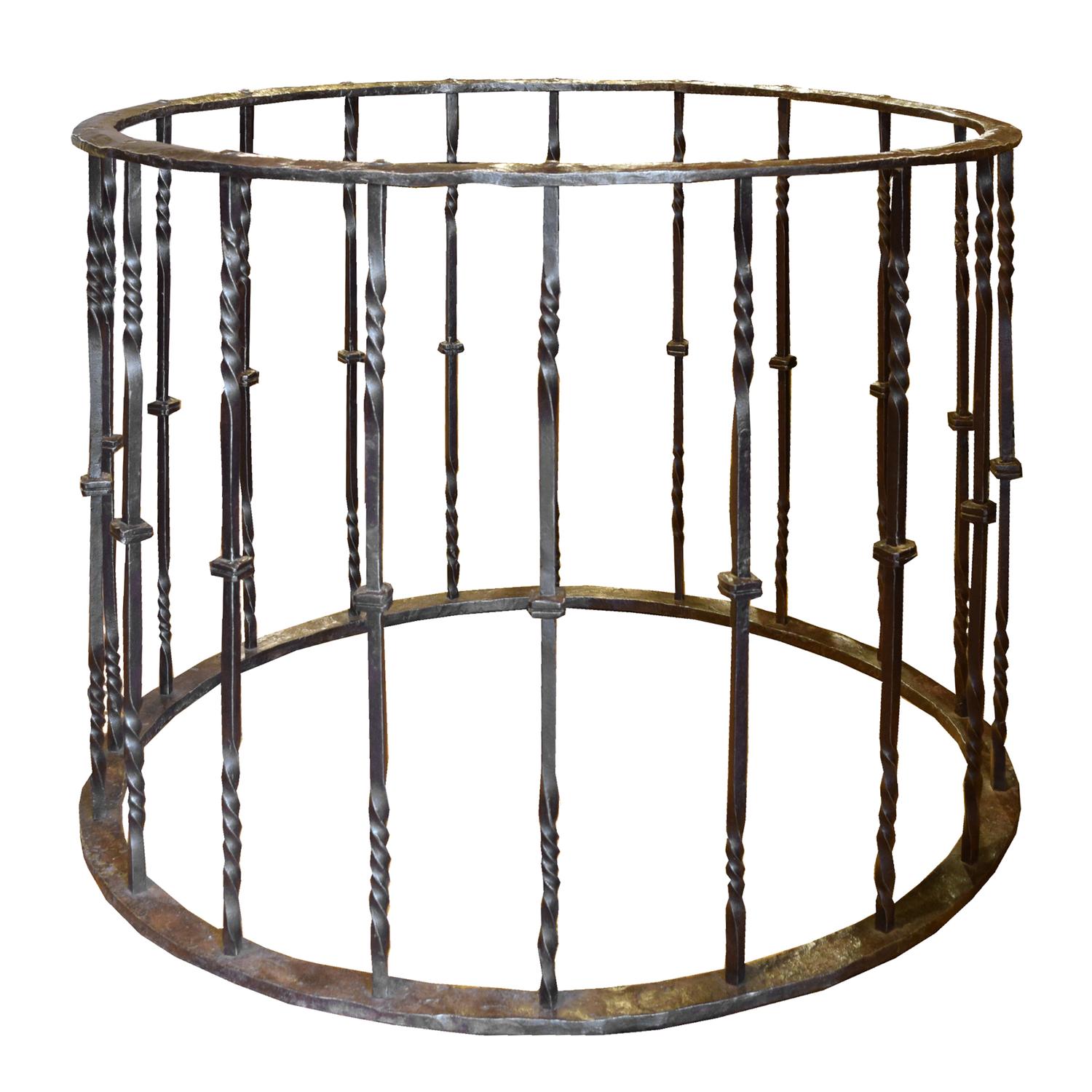 A Wrought Iron Table Base 39" W x 39" D x 30.5" H — Italy, 17th century