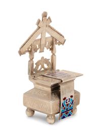 A Russian Silver and Enamel Throne Salt