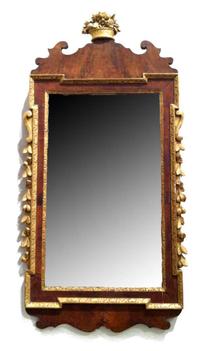 George II mahogany and parcel gilt pier mirror mid 18th century