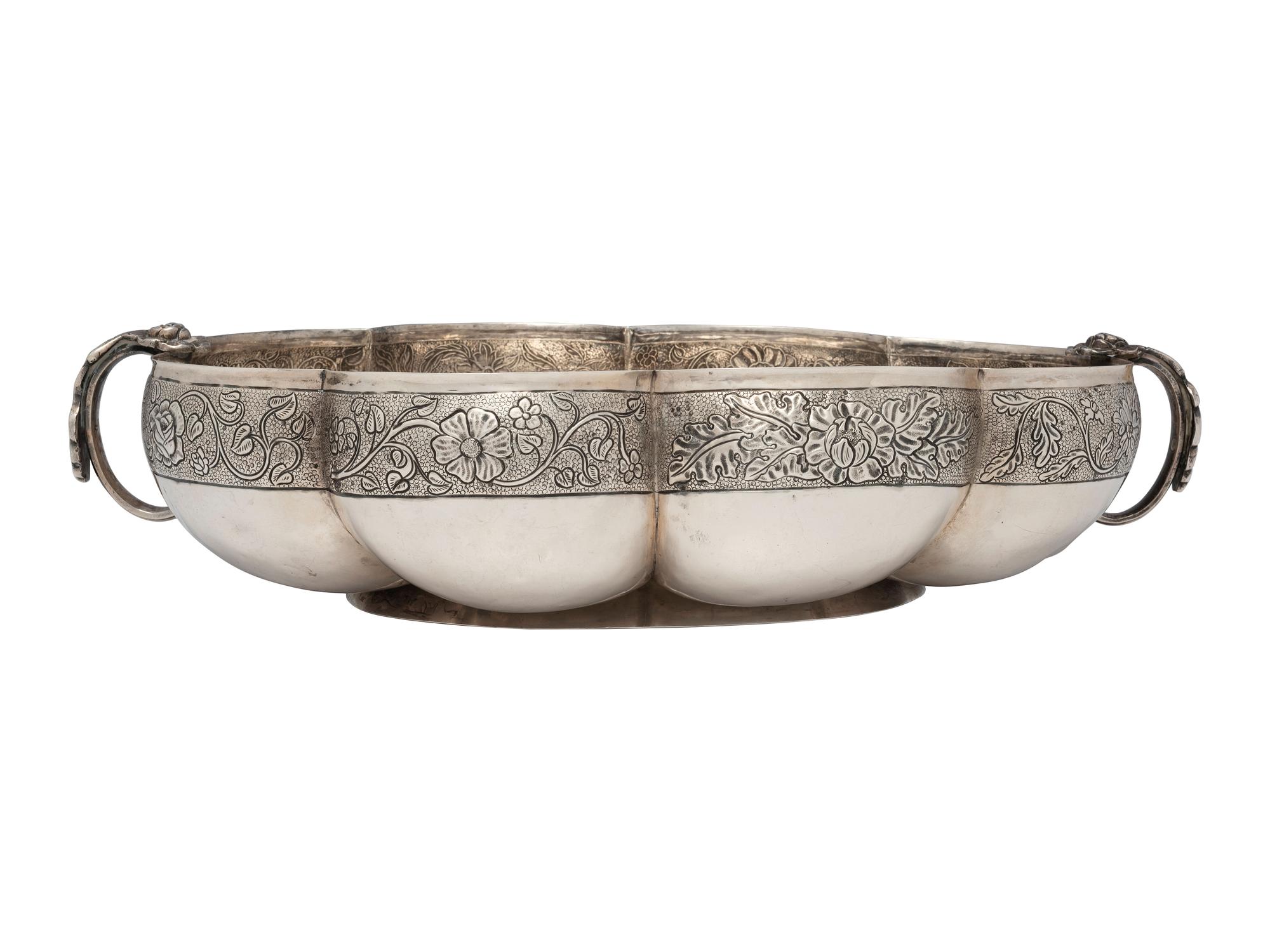 A Mexican Silver Footed Center Bowl