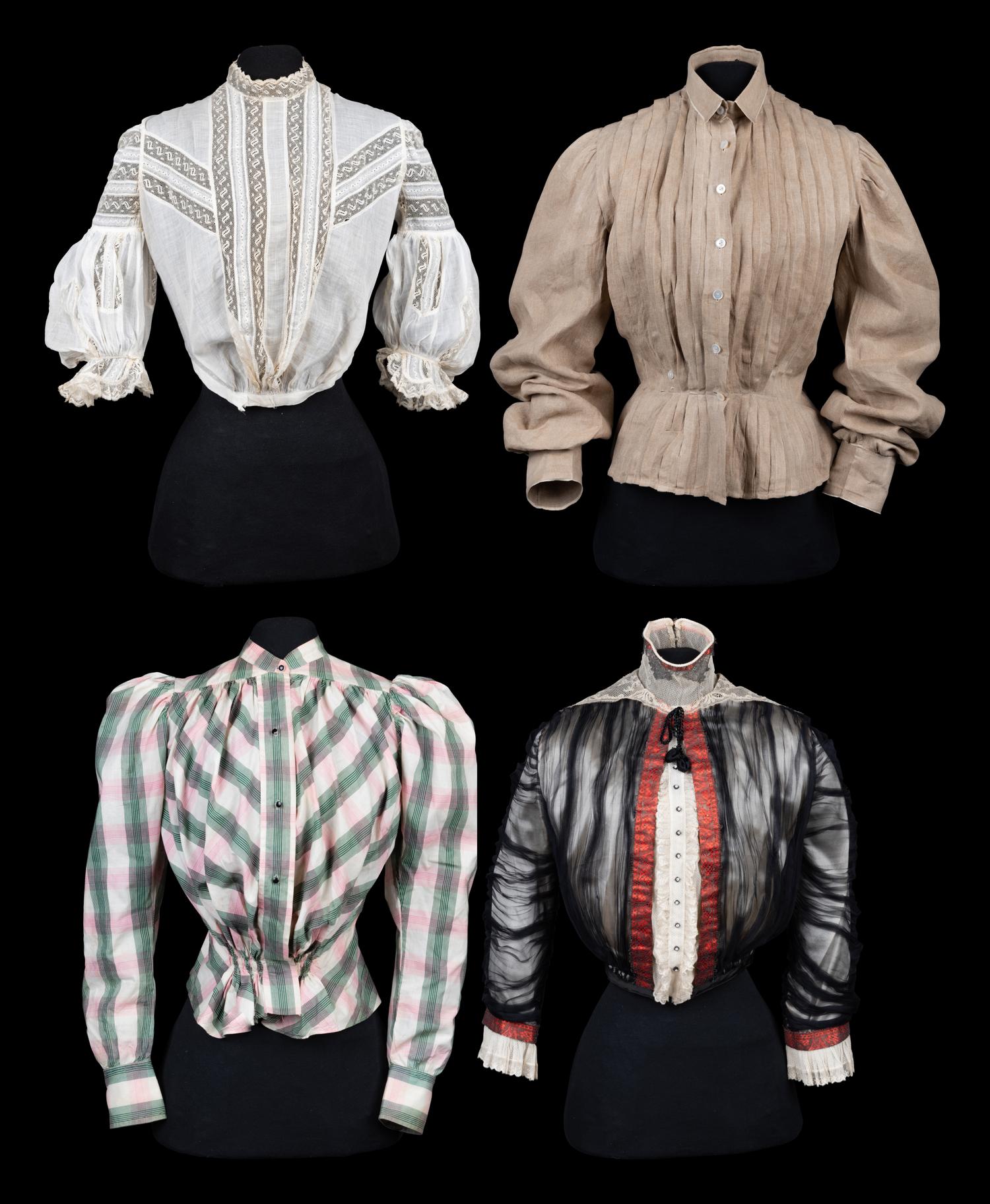 Four Victorian & Edwardian Bodices, 1890-1900s