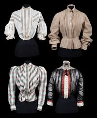 Four Victorian & Edwardian Bodices, 1890-1900s