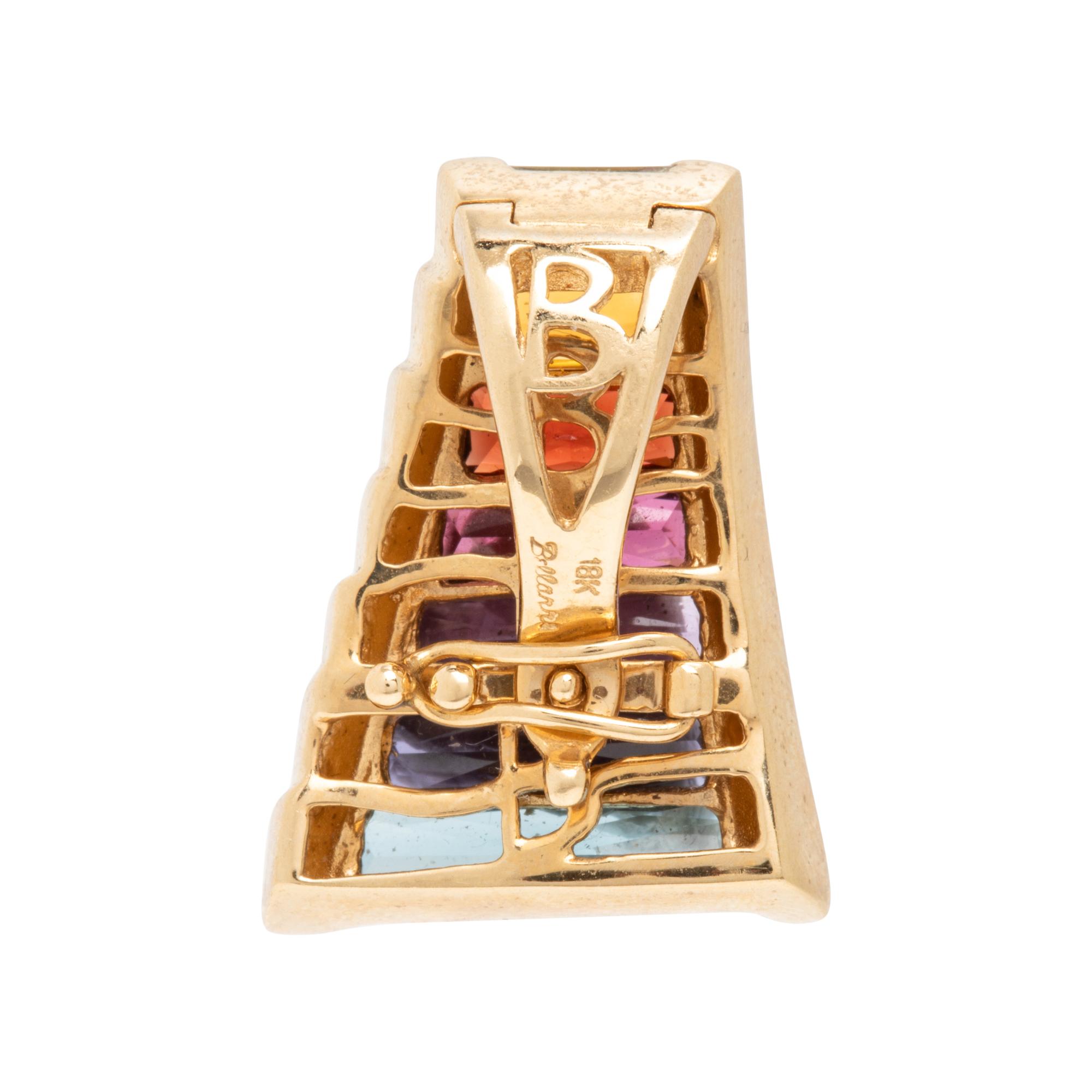 Bellarri, Two Multigem Pendants with Omega Chain