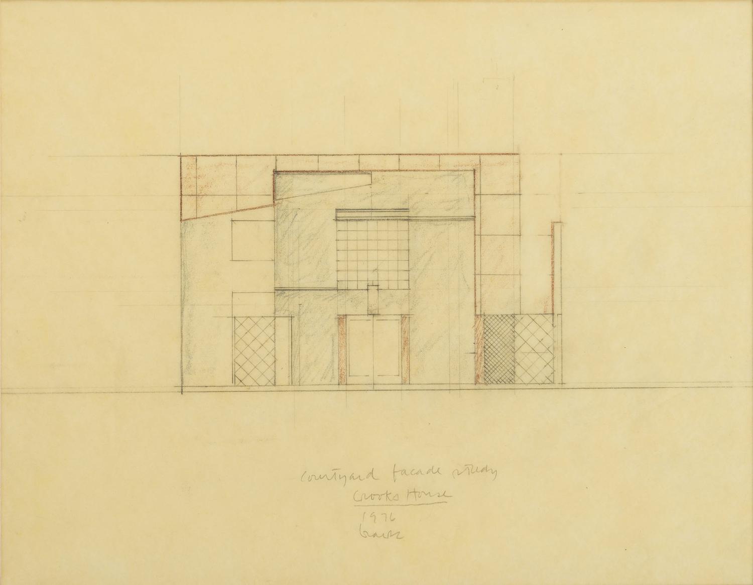 Group of 8 Architectural Drawings from The Crooks' House, 1976
